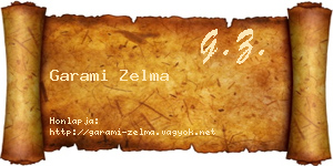 Garami Zelma névjegykártya
